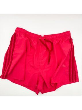 adidas Classic 3-Stripes Pink&Red Swimwear Shorts Built-in Mesh Briefs Men's XL